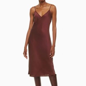 Aritzia - Wilfred - Only Slip Midi - Spiced Burgundy - Small